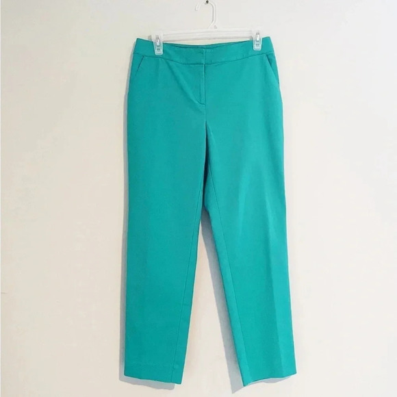 St. John mint green crop pant vacation casual pastel quietluxury coastalgrandma - Picture 1 of 7